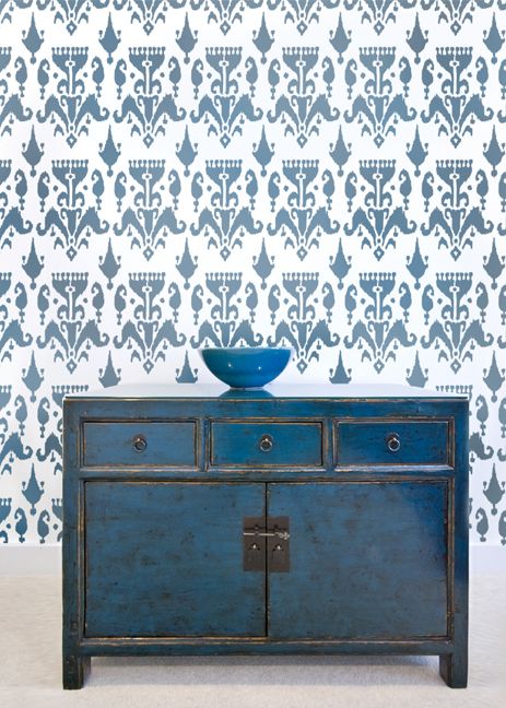 Ikat wallpaper-pattern-stencil