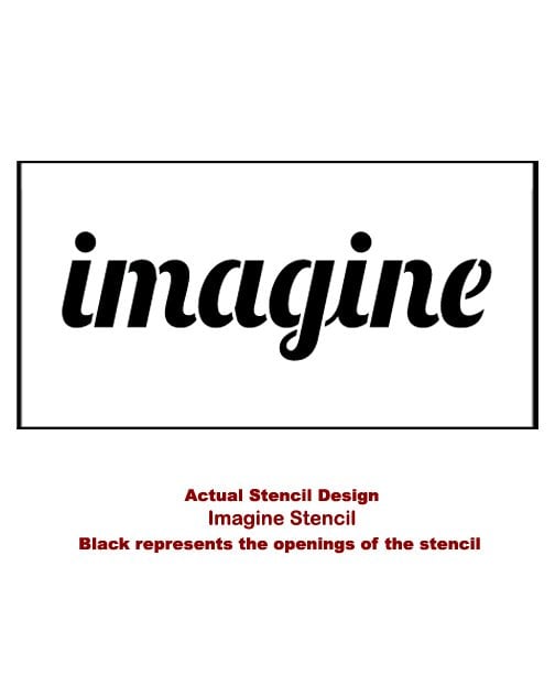 Imagine-phrase-stencil-design