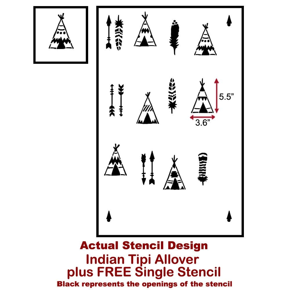 Indian Tipi western nursery design pattern