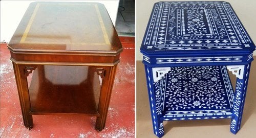 inlay furniture stencils