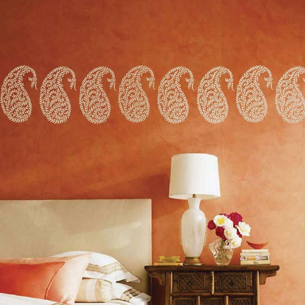 indian stencil paisley stencils