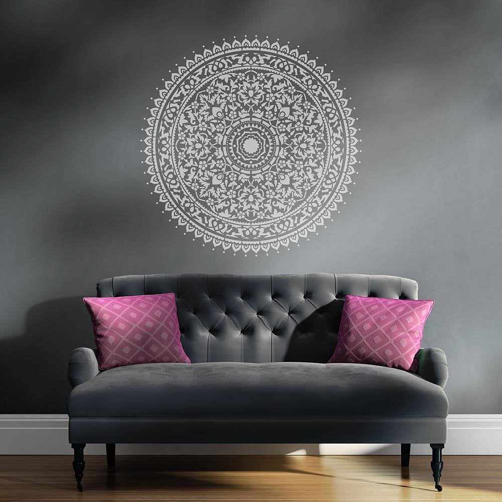 Kashmir Mandala Stencil wall decal