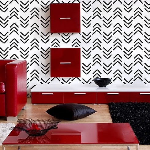 kuba stencil pattern for walls