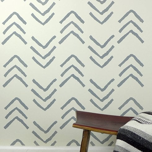 wall stencil pattern kuba