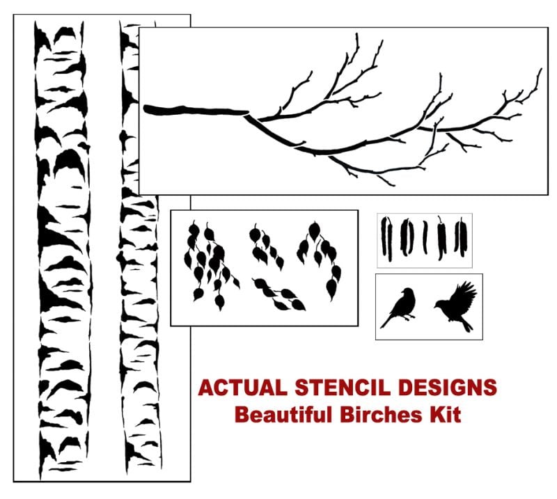 Tree stencil for walls