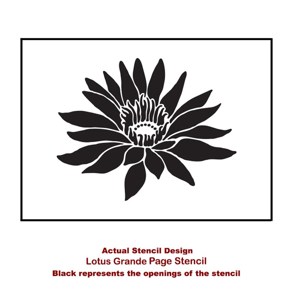 Lotus-grande-medium-card-template-stencil