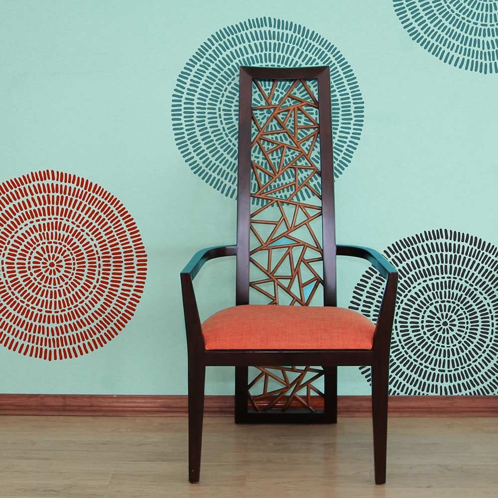 Maloca-wall-art-stencil-tribal-design