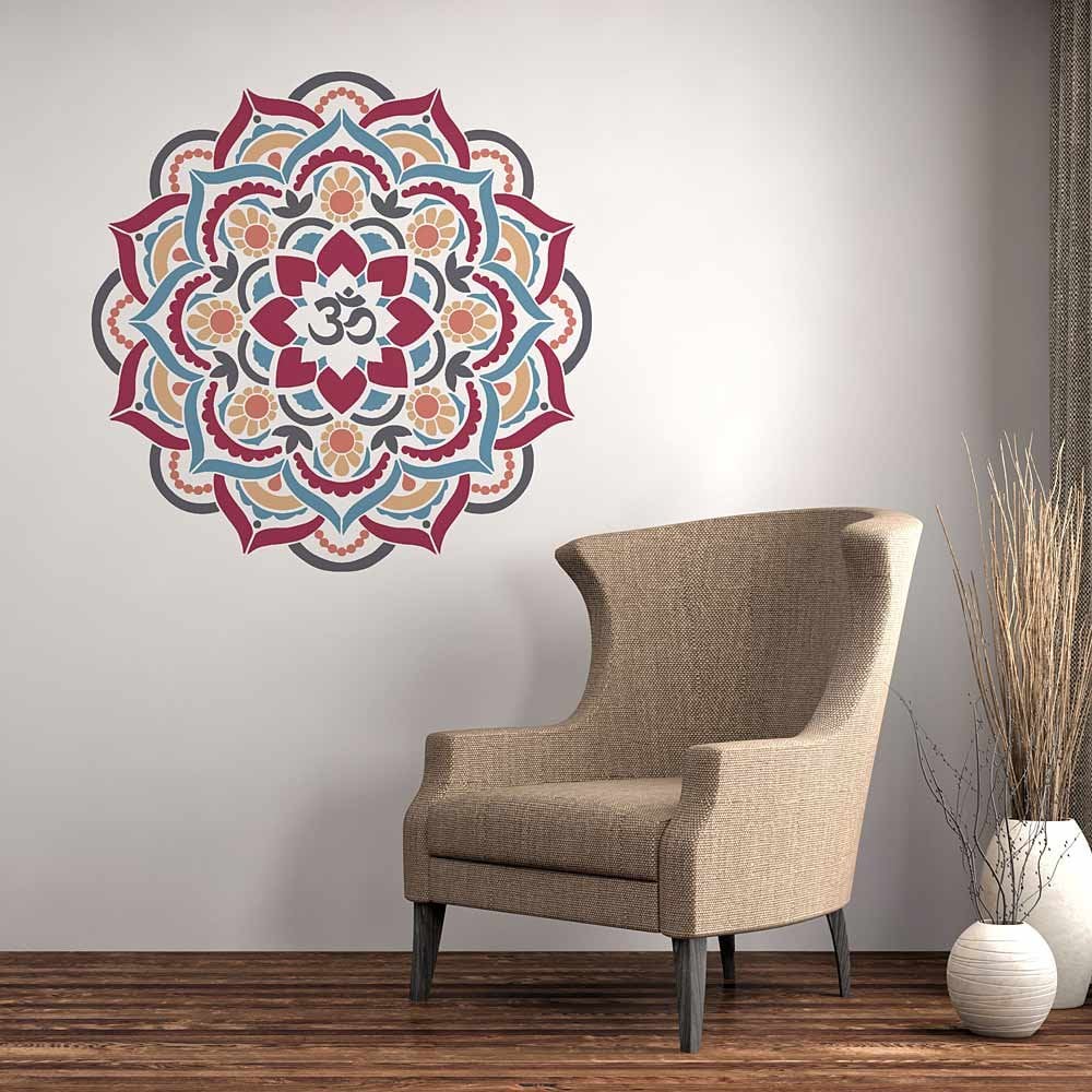 Mandala stencil OM mandalas wall decal designs