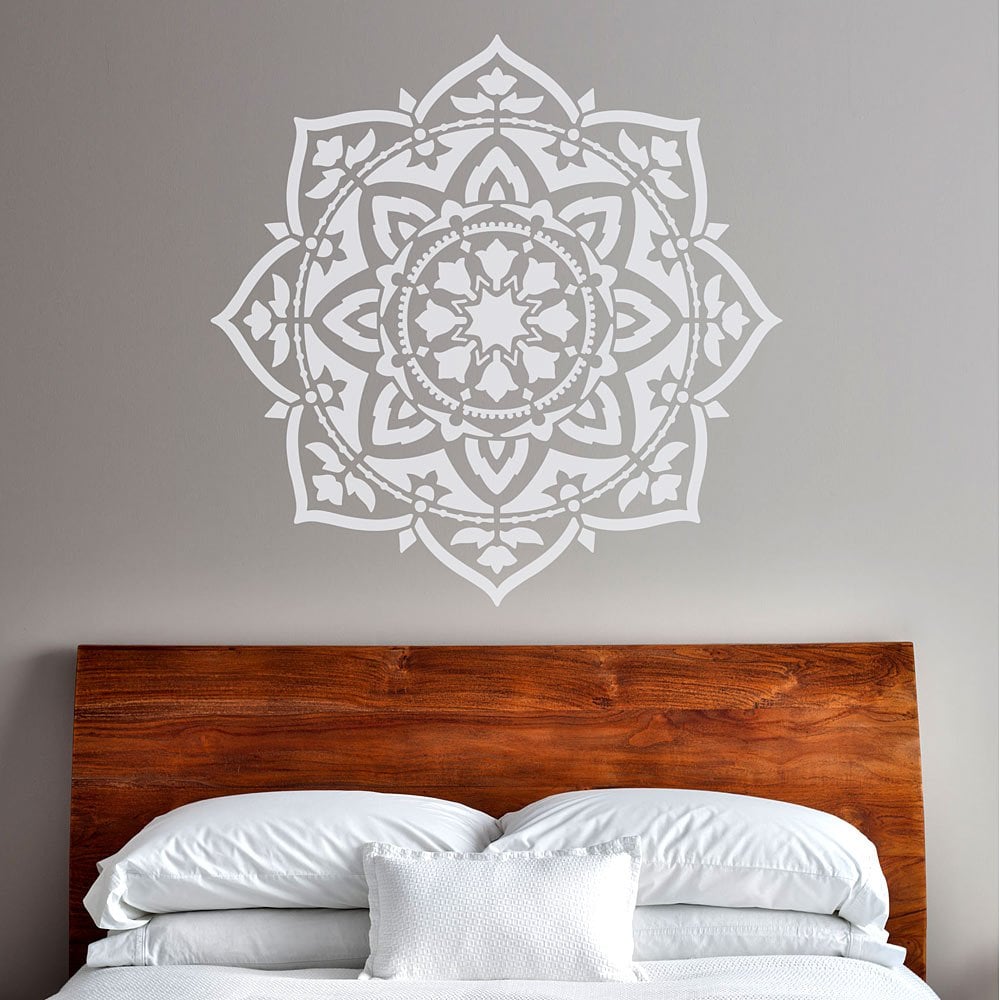 Mandala stencil Rangoli stencils yoga decor mandala decal large stencil