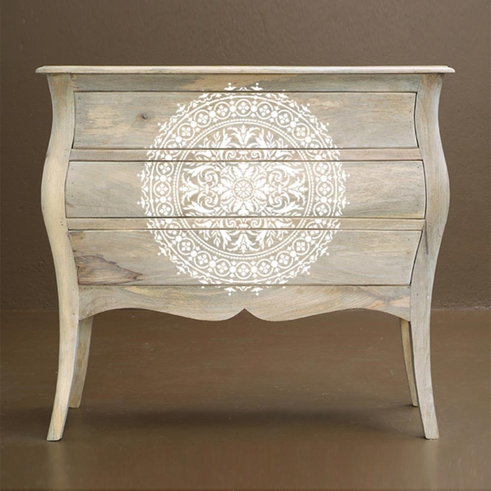 Mandala stencil furniture stenciled stencls mandalas