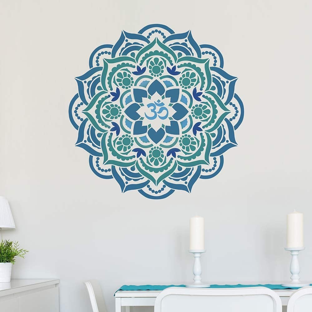 Mandala stencil large wall stencils OM