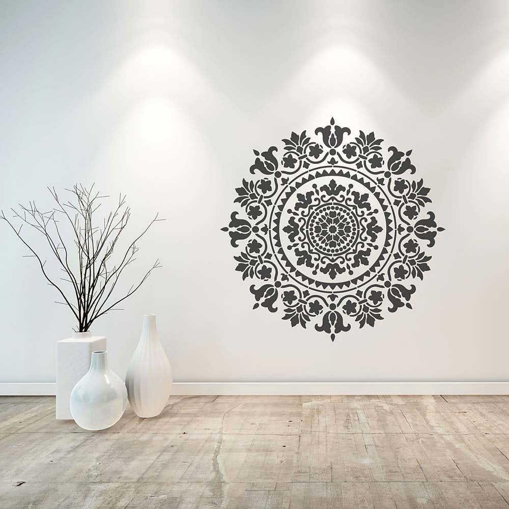 Mandala stencil mandalas large medallion decal large mandalas for ceiling and wall stenciling