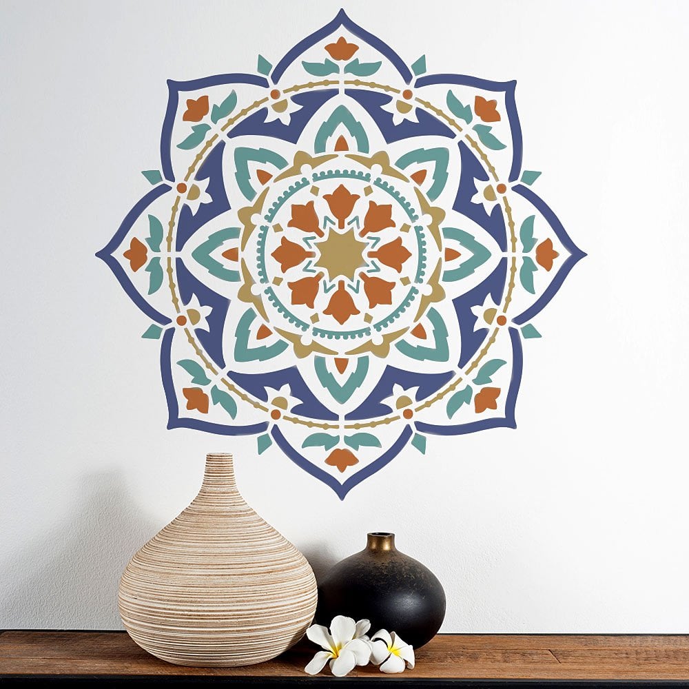 Mandala stencil stencils mandala decor yoga meditation mindfullness decor stencils for walls