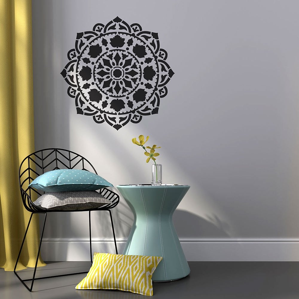 Mandala stencil wall stencils decal boho yoga design