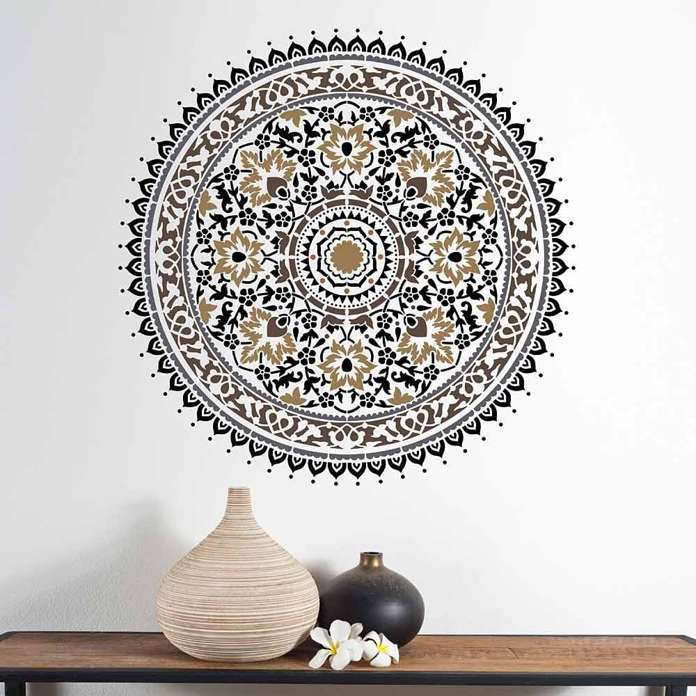 Mandala wall stencil decal round ornament