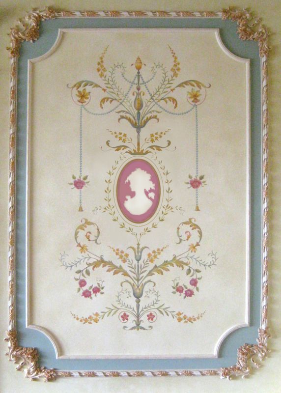 stenciled panel