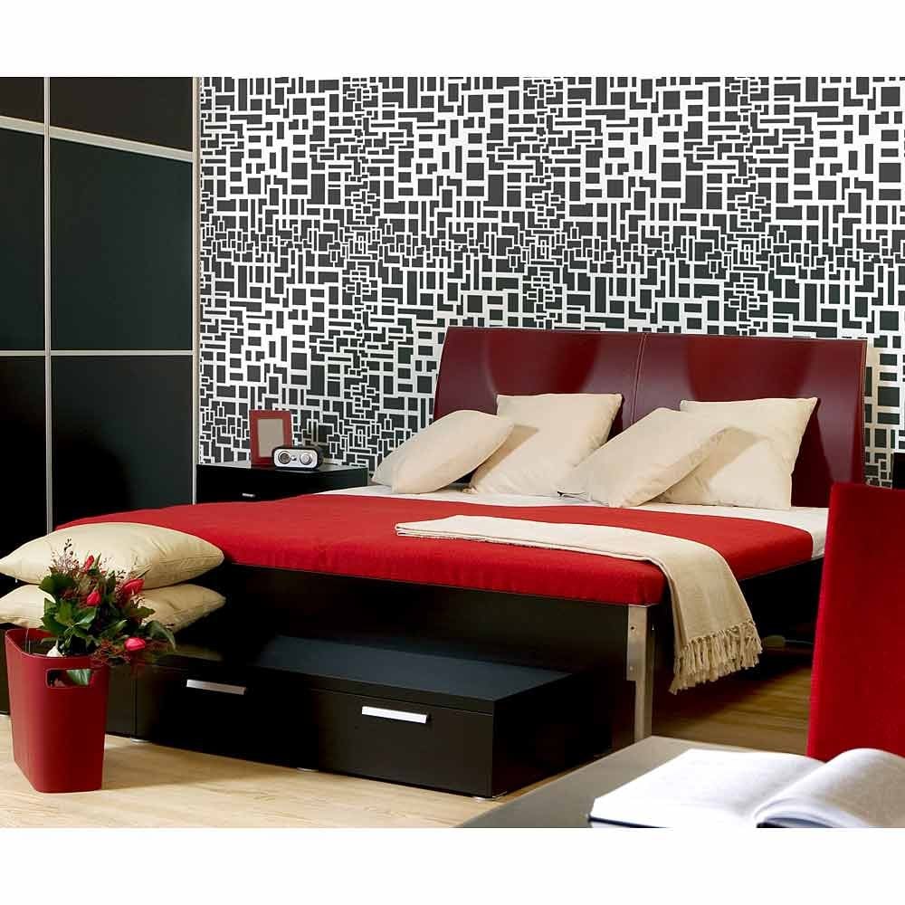 Matrix-wall-pattern-wallpaper-stencil