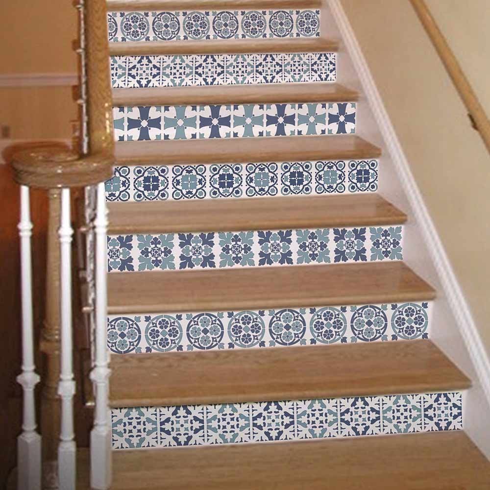 Medeival Spanish TIles stencils for Stairs