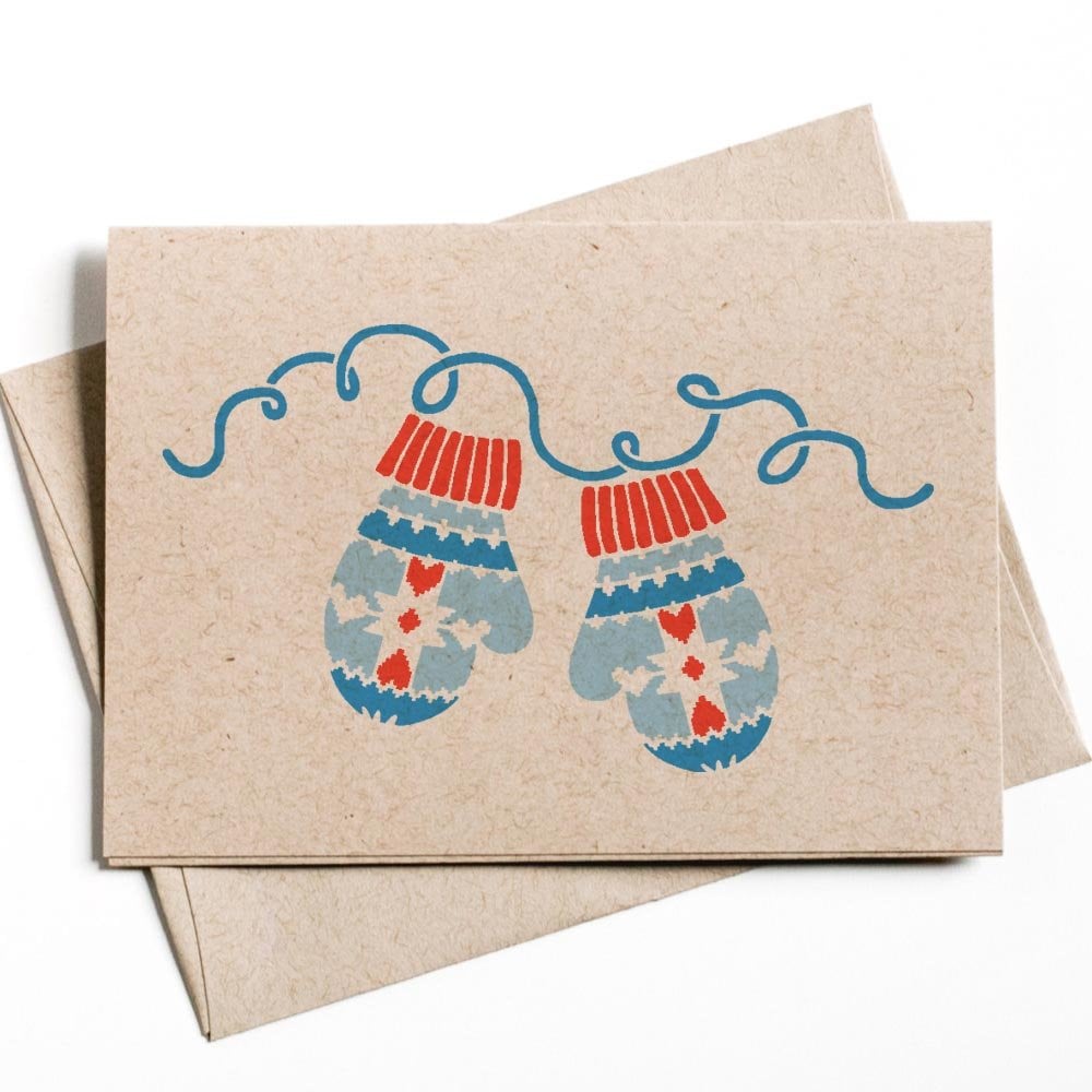 Mittens-Card-making-template-stencil-design