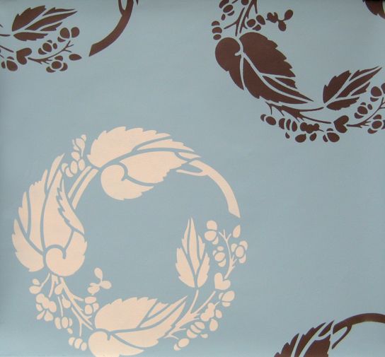 modern floral stencil