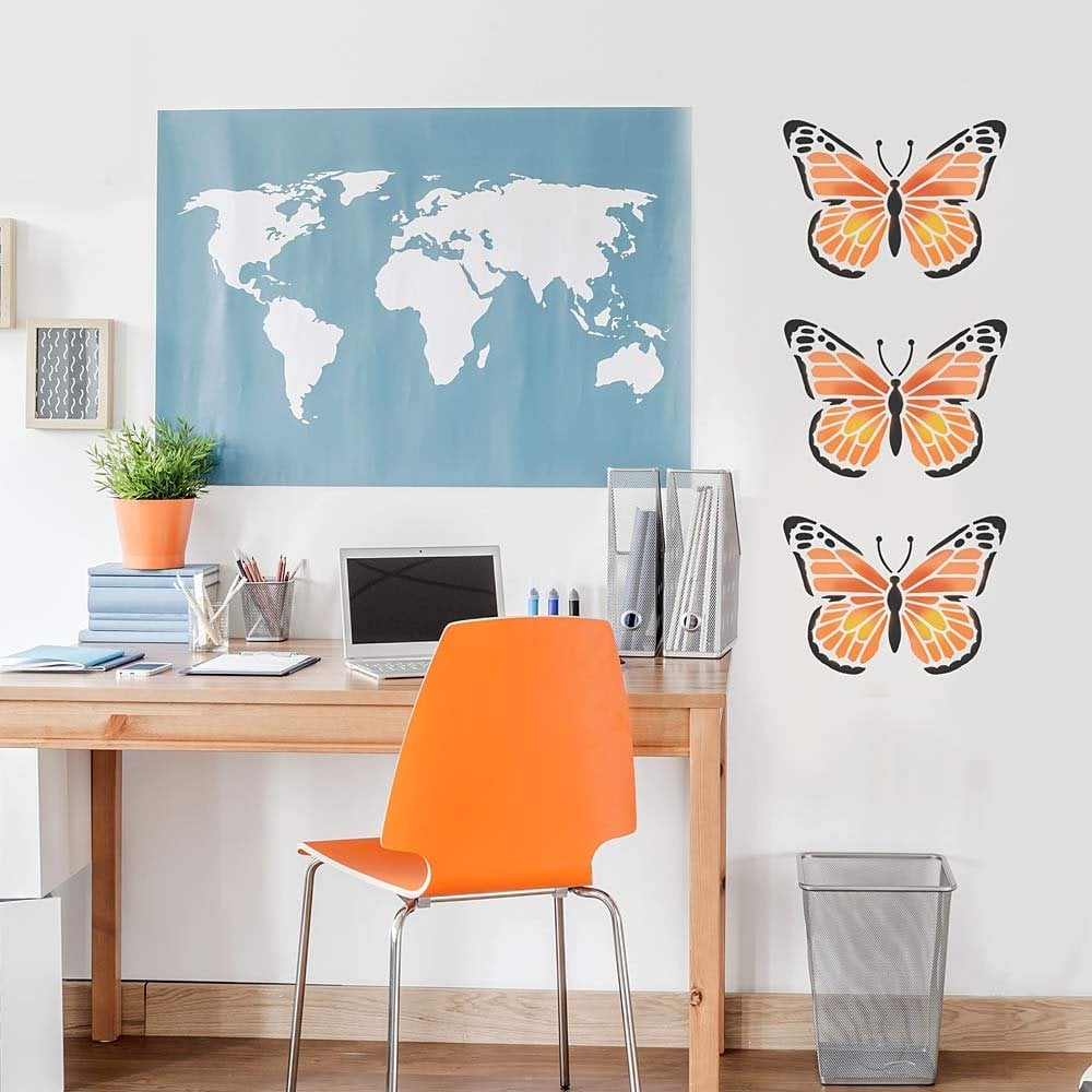 Monarch-Butterflies-stencils-kids-Office-wall-decals