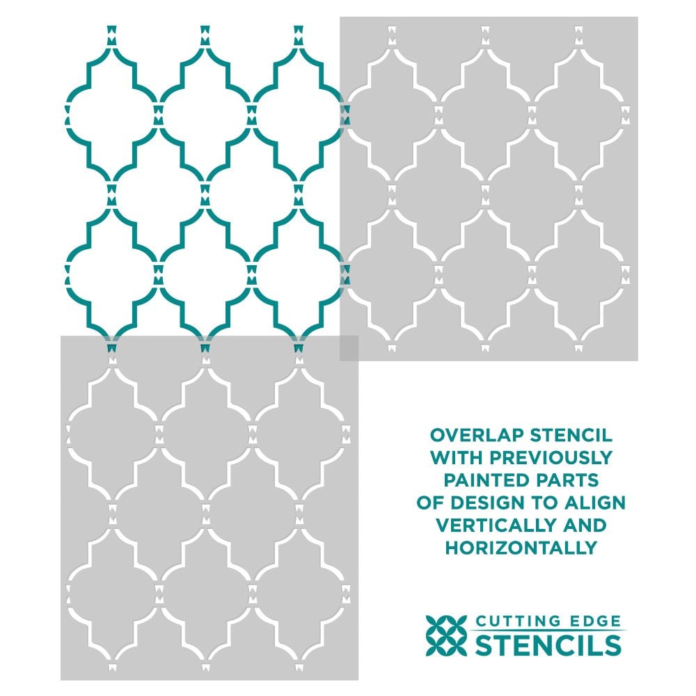 Moroccan-Design-Trellis-Wall-Stencil-Alignment