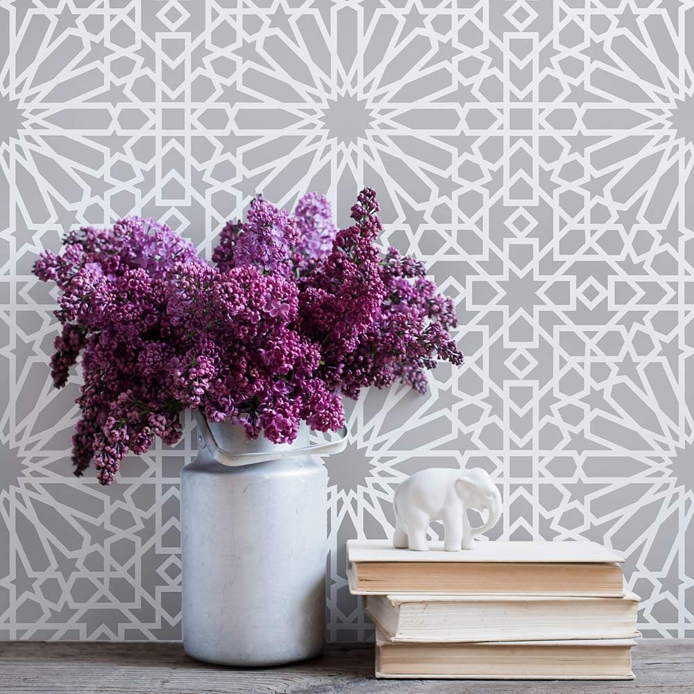 Moroccan Pattern Morrocan Stencil Morrocan Design Wall Stencils