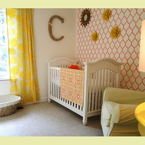 Moroccan-stencil-nursery-walls