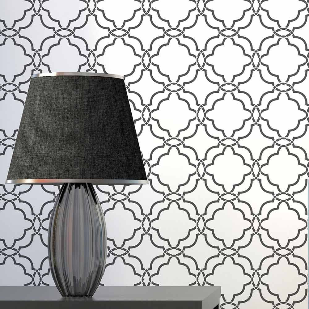 Moroccan trellis stencil pattern wall stencils