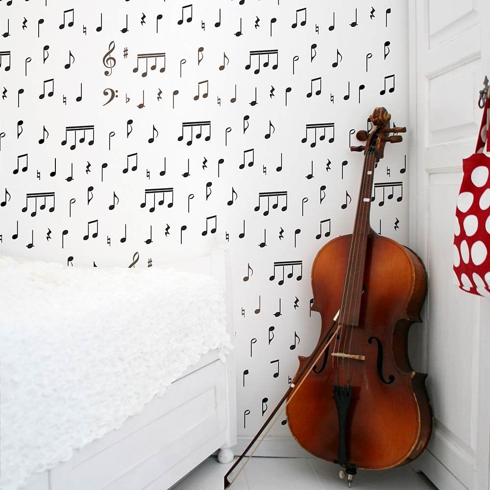 Musical-notes-stencils-wall-design