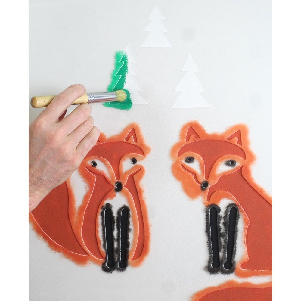 Nursery-fox-stencil-woodland-nursery