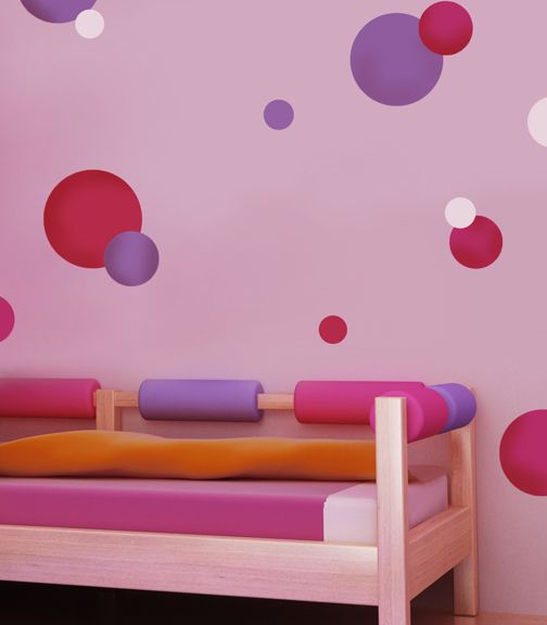 nursery stencil polka dots