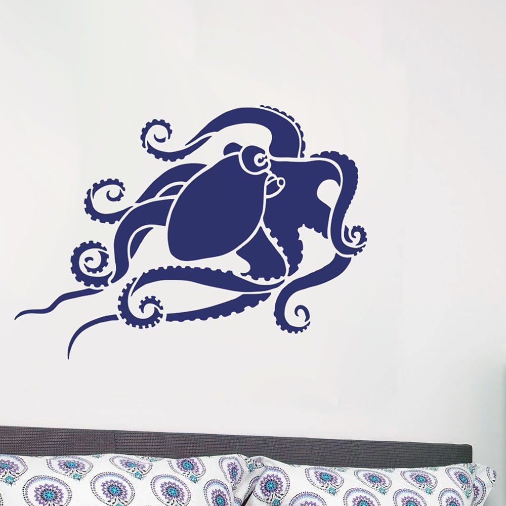 Octopus stencil for walls wall decal and wallpaper alternative