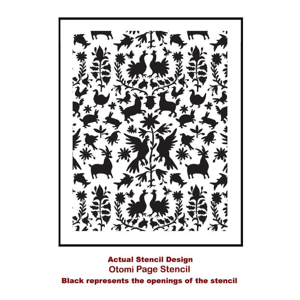 Otomi-medium-card-template-stencil