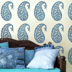 Jaipur Paisley Wall Art Stencil