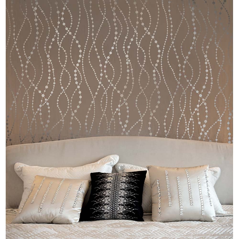 Pearl beads stencil modern wall pattern stencils