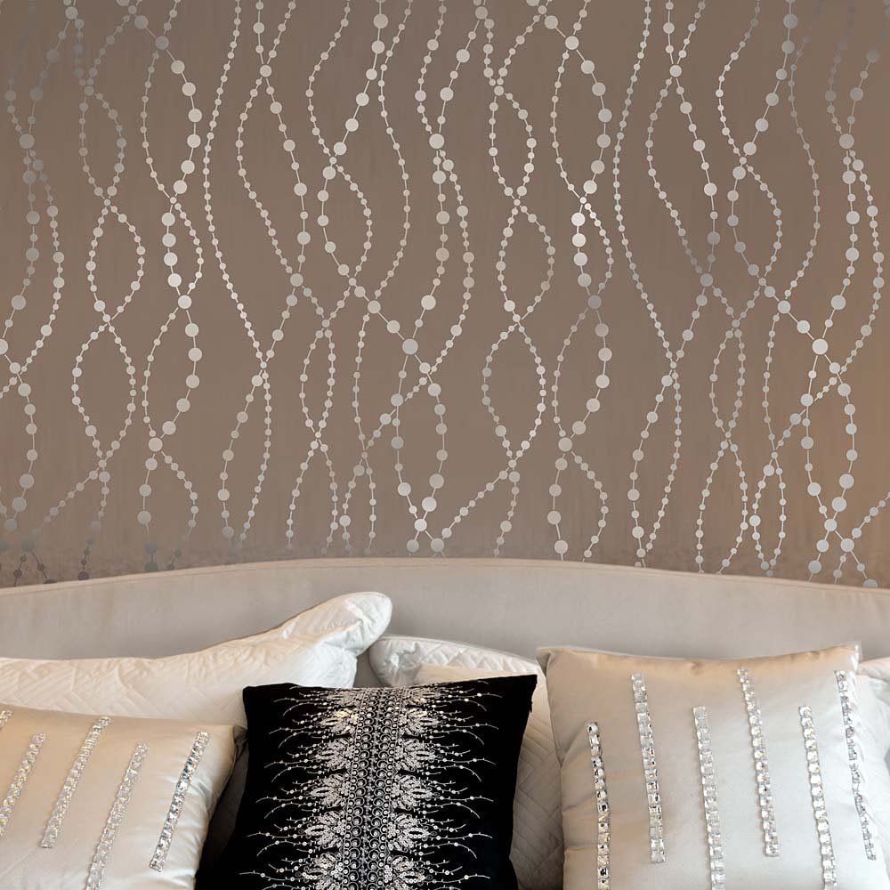 Pearls stencil beads stencils modern wallpaper pattern