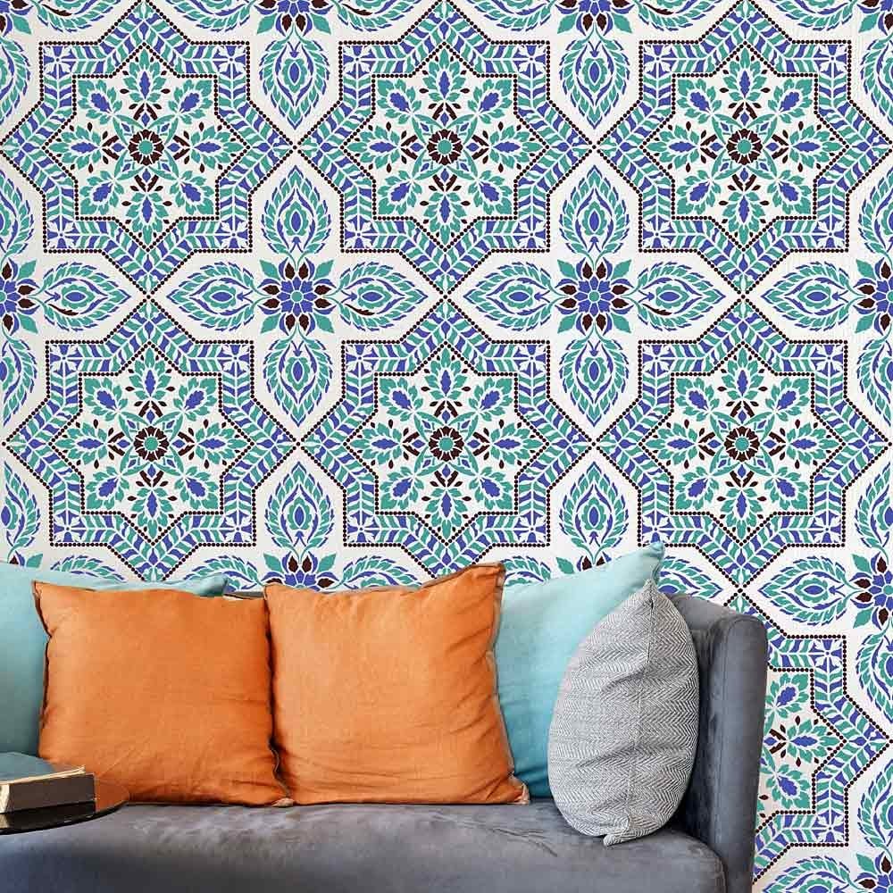 Portuguese-tile-stencil-azulejos-wallpaper-pattern-stencils