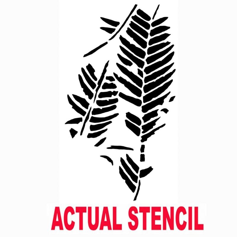 fern fossil stencil