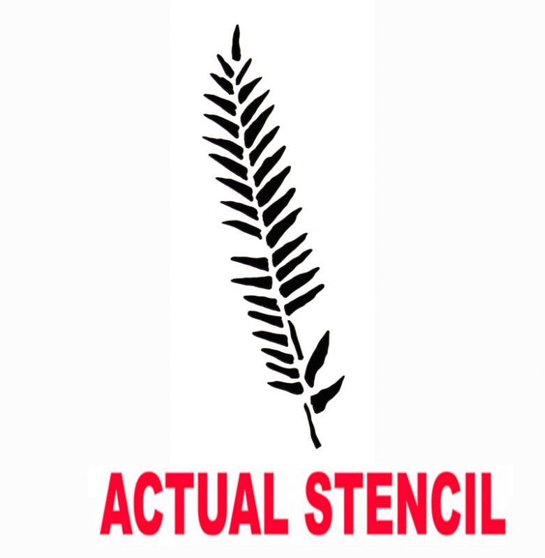 fossil fern stencil