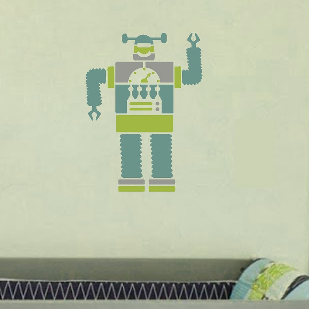 Robot-stencil-kids-nursery-stencils-DIY