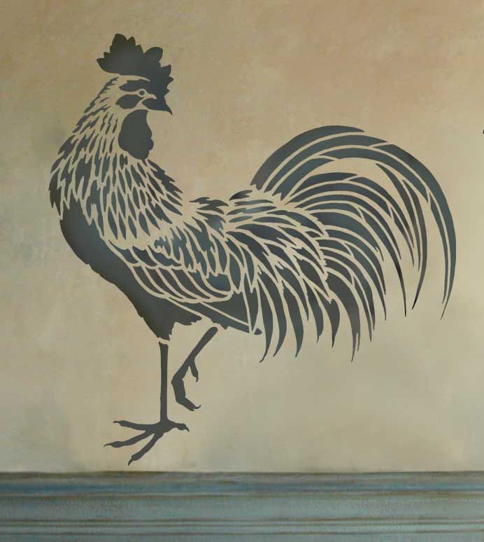 rooster stencil