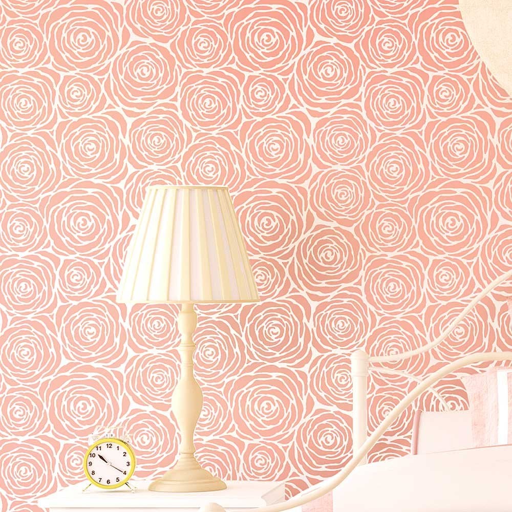 Roses-wall-pattern-stencil-nursery