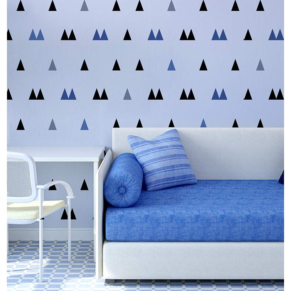 Scandinavian triangle stencil for modern woodland nursery