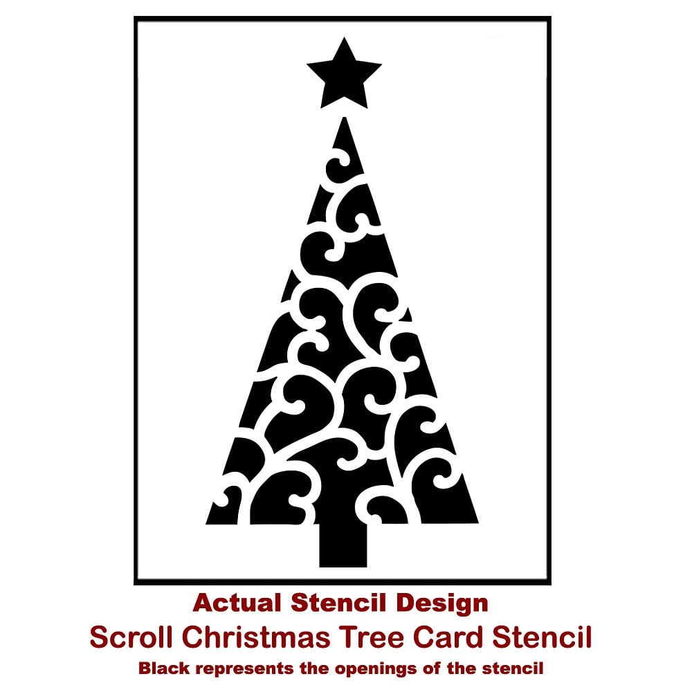 Scroll-Christmas-Tree-Card-stencil-design