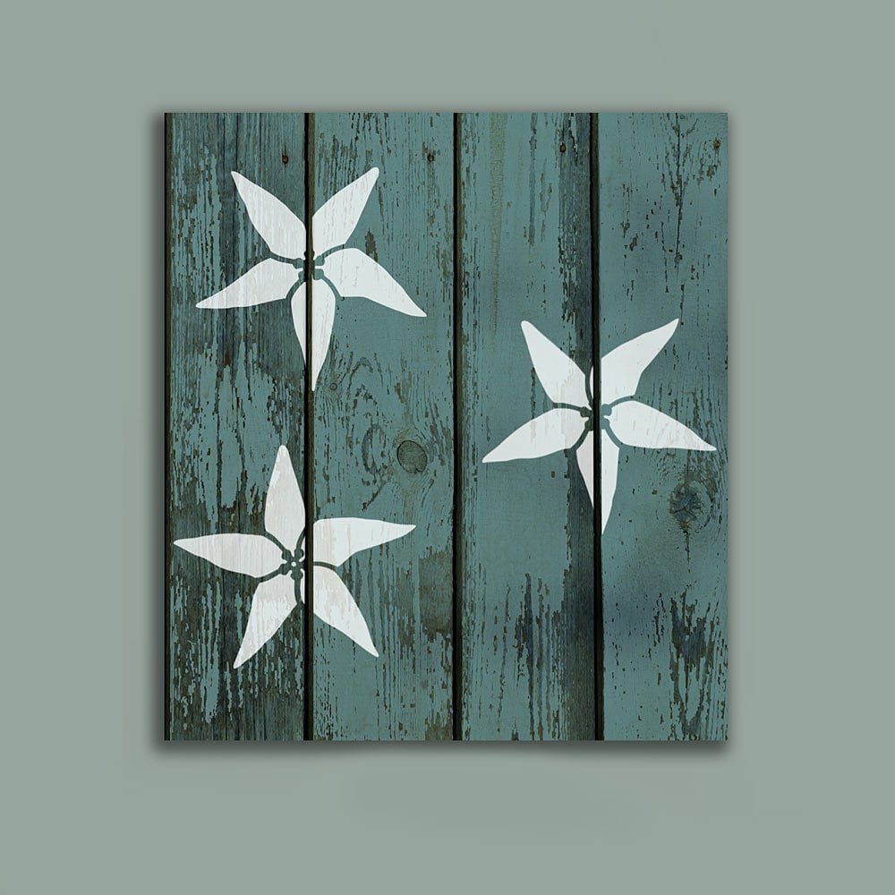 nautical-beach-decor-starfish-sea-art-wall-stencil