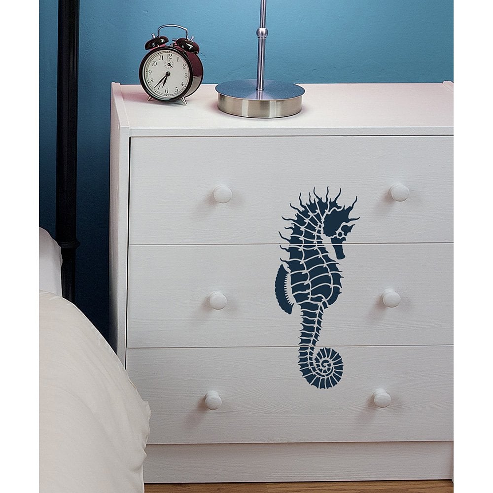 Seahorse-stencil-furniture-stencils