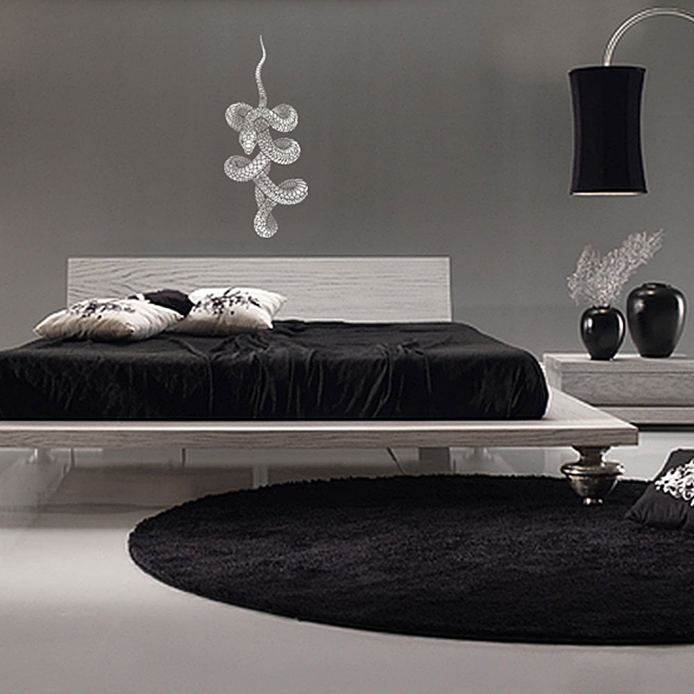 Serpent-snake-stencil-modern-bedroom-ideas