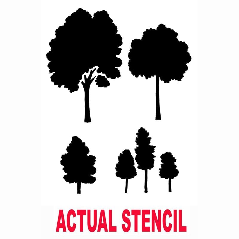 mural tree stencils