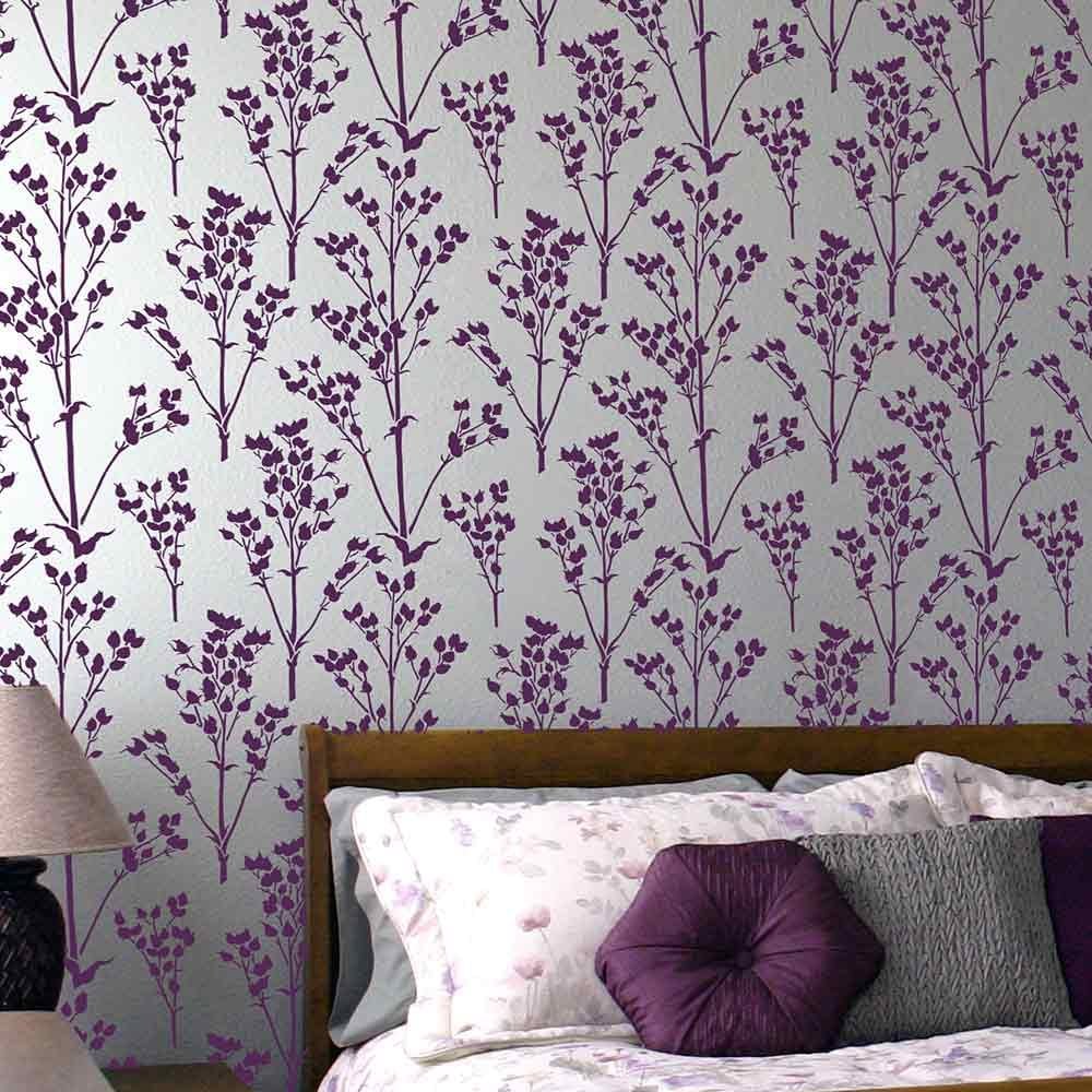 Sprigs-wall-stencil-pattern-design